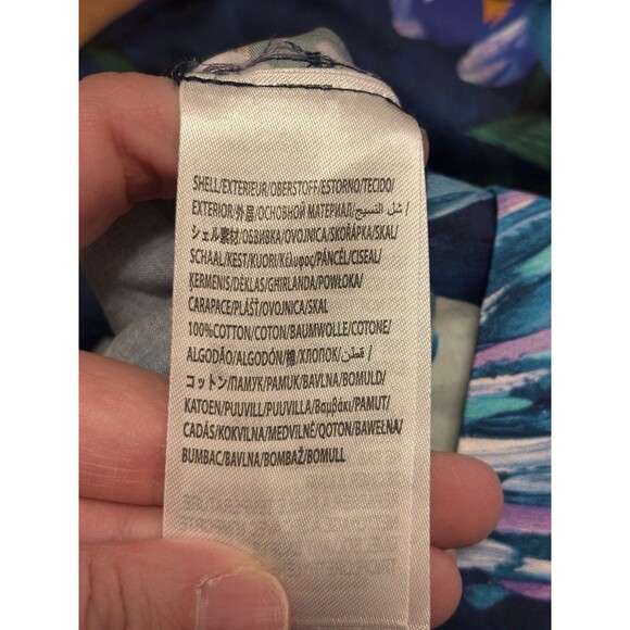 FARM RIO Blue Floraline Ruffle Floral Print Midi Dress Puff Sleeve Size M - Picture 8 of 9